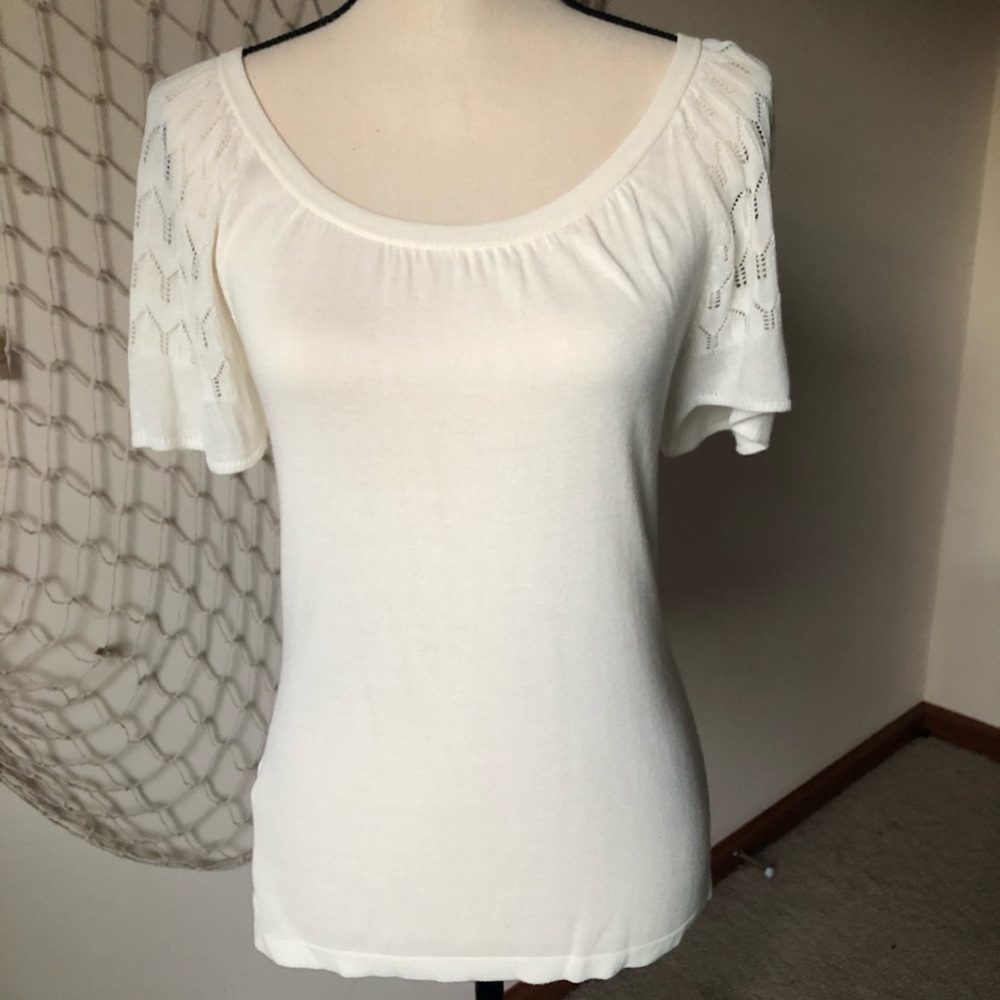 Loft scoop neck short sleeve sweater
